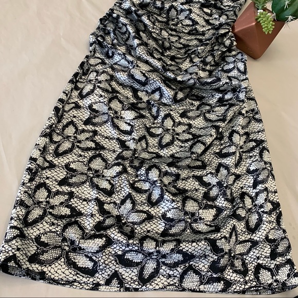 Suzi Chin One Shoulder Floral Silky Party Dress 6 - Picture 11 of 16